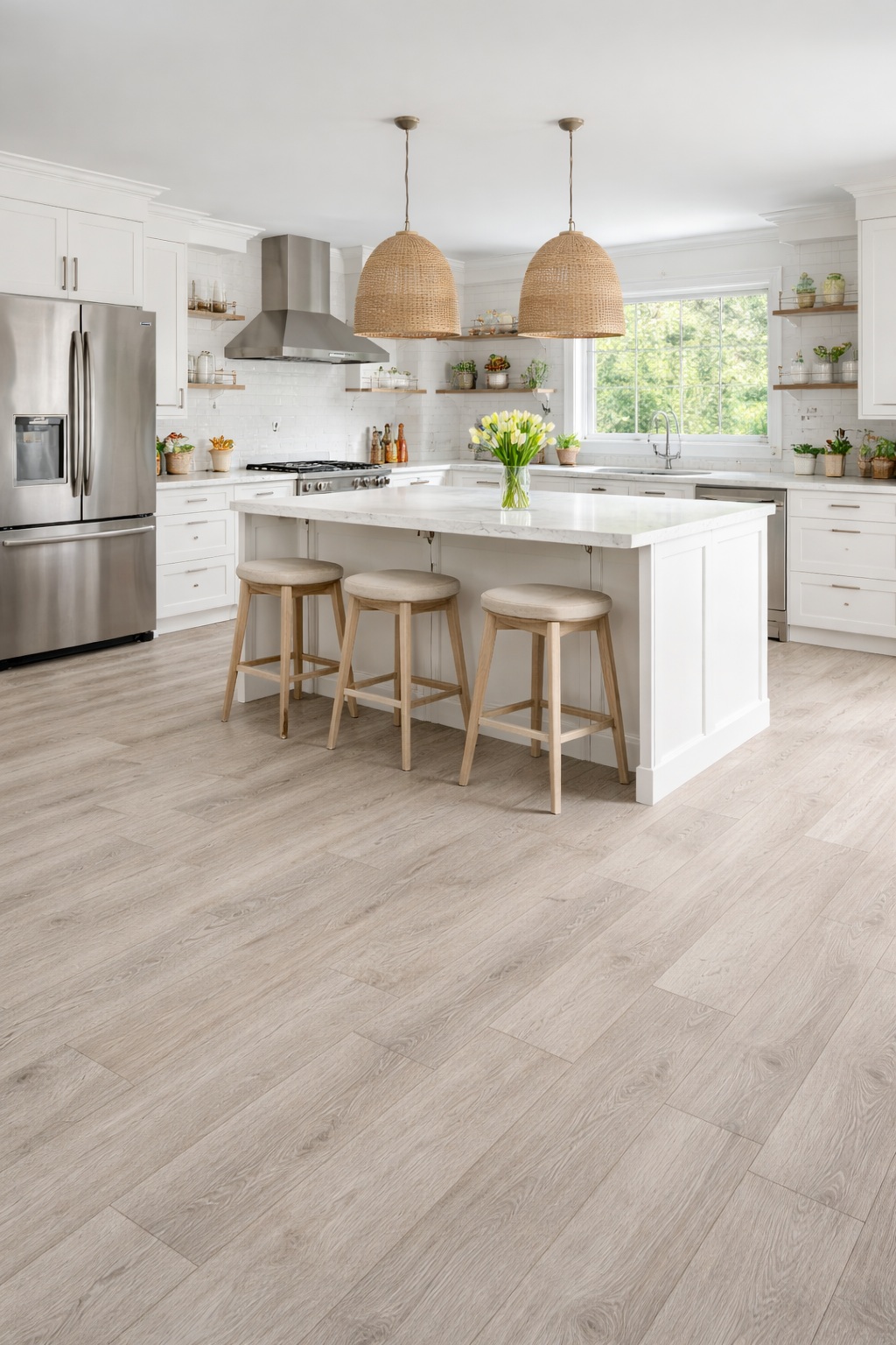 Bright kitchen with Nordic Ash flooring