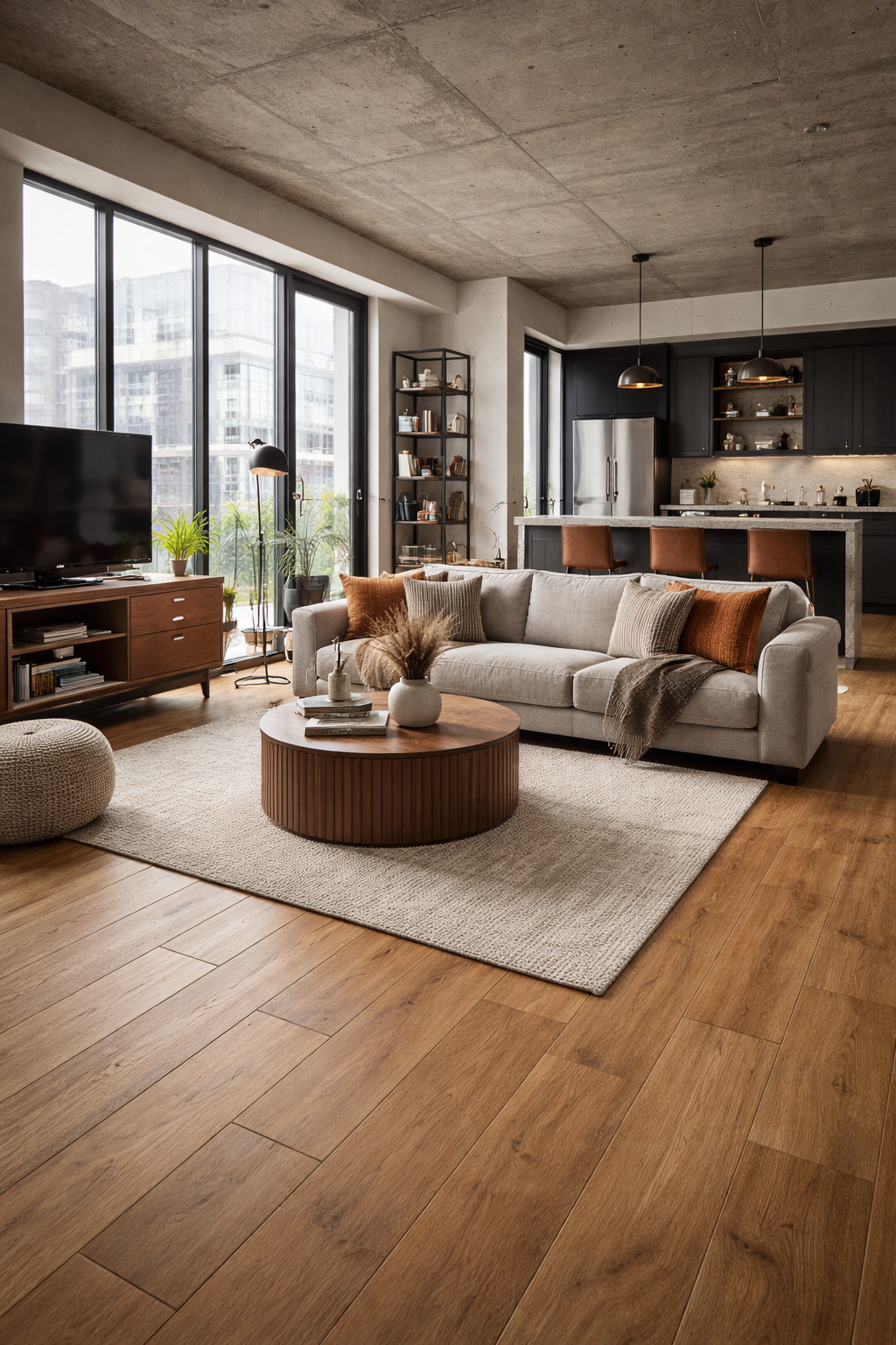 Bright kitchen with Nordic Ash flooring